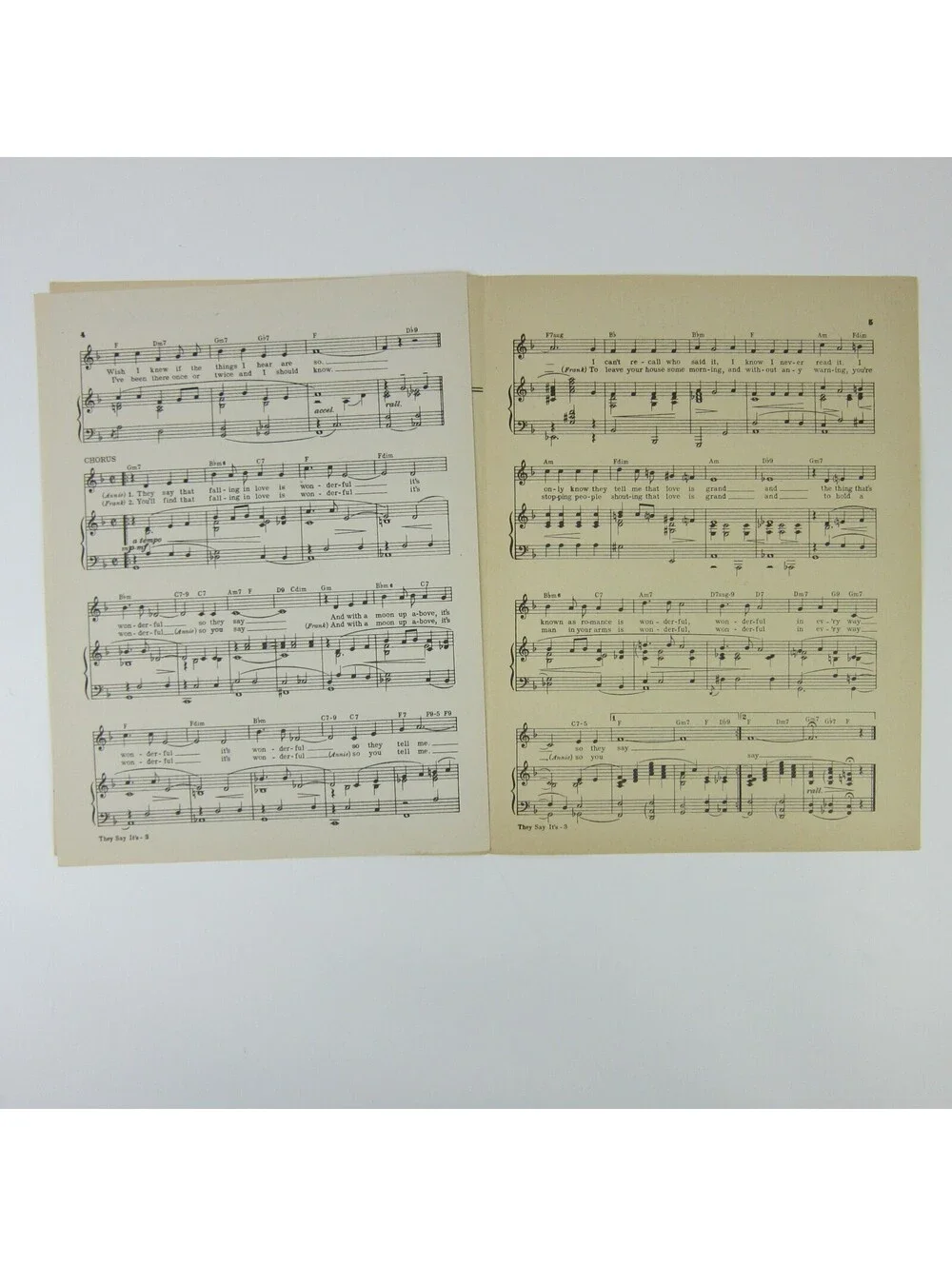 Sheet Music They Say Its Wonderful Annie Get Your Gun Irving Berlin Vintage 1946